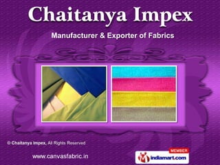 Manufacturer & Exporter of Fabrics
 