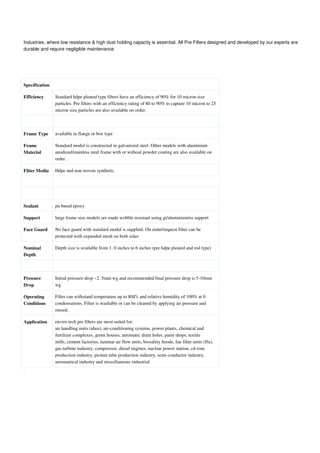 Industrial filters | PDF