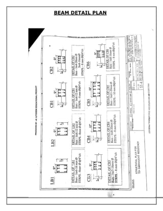 BEAM DETAIL PLAN
 