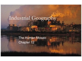 Industrial Geography
The Human Mosaic
Chapter 12
 