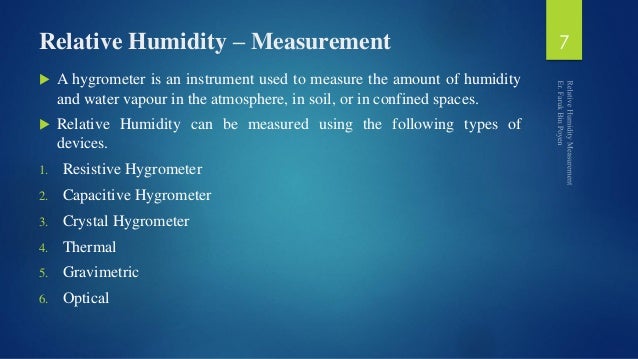 atmospheric humidity is measured by which instrument