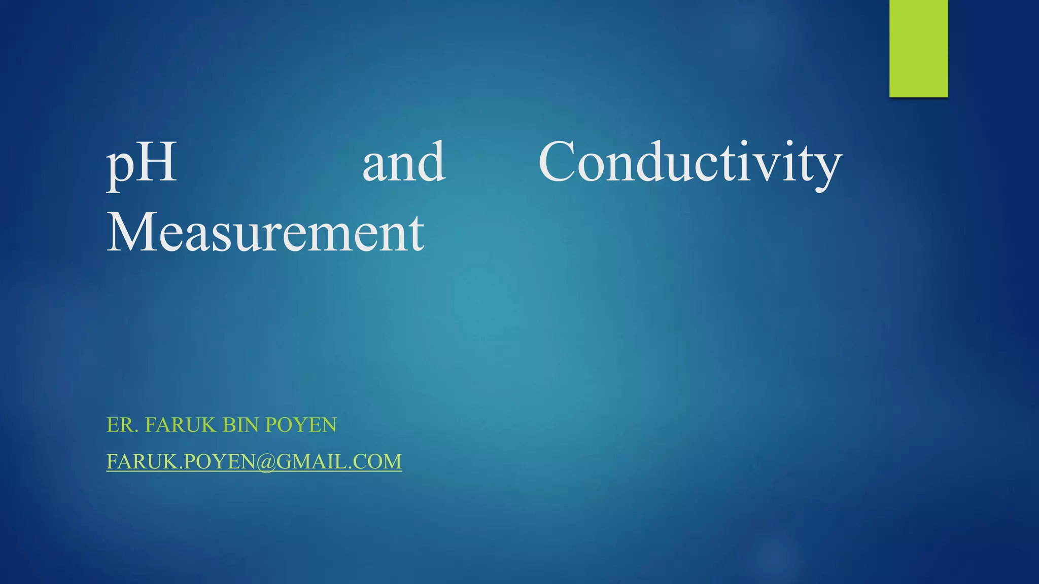 pH and Conductivity Measurement | PDF
