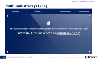 Industrial Internet of Things – June 2017 Copyright © 2017, Tracxn Technologies Private Limited. All rights reserved.104
M...
