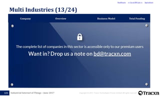 Industrial Internet of Things – June 2017 Copyright © 2017, Tracxn Technologies Private Limited. All rights reserved.106
M...