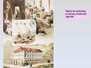 Fábrica de embutidos en Gerona, finales del siglo XIX 