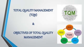 TOTAL QUALITY MANAGEMENT
(TQM)
&
OBJECTIVES OF TOTAL QUALITY
MANAGEMENT
 