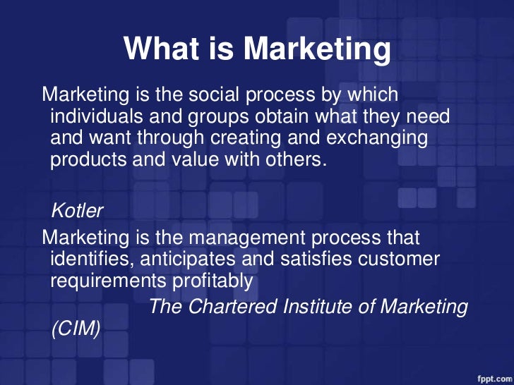 marketing is the management process that identifies anticipates and satisfies customer requirements Llanes definition of marketing marketing is the management process that identifies, anticipates and satisfies customer requirements profitably. marketing is the management process that identifies anticipates and satisfies customer requirements Llanes definition of marketing marketing is the management process that identifies, anticipates and satisfies customer requirements profitably.