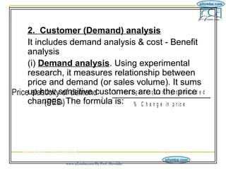 IM/11-7/ 29
 2. Customer (Demand) analysis
 It includes demand analysis & cost - Benefit
 analysis
 (i) Demand analysis. U...