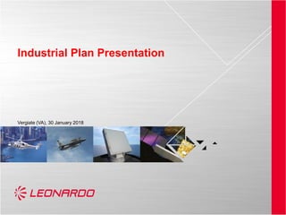 Industrial Plan Presentation
Vergiate (VA), 30 January 2018
 