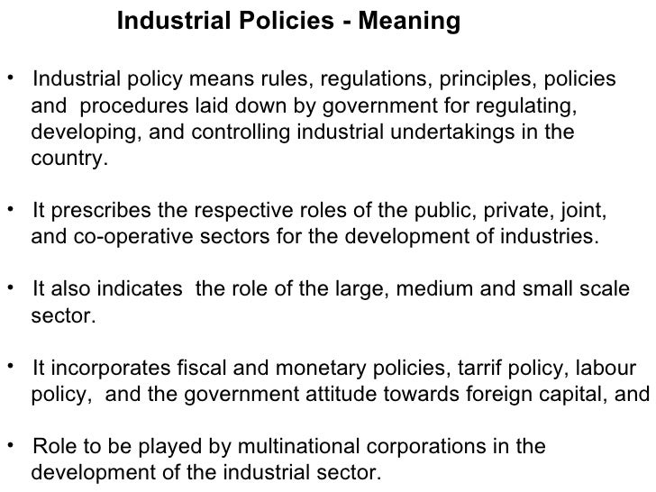 Industrial Policies