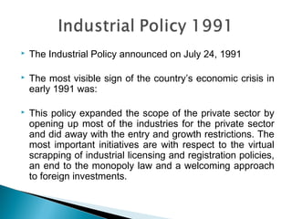 industrial licensing policy 1991