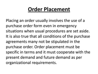 Order Placement Example Industrial purchasing system | PPTX