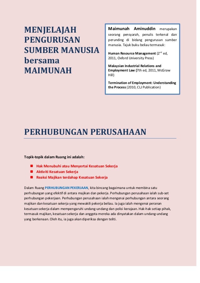 From My Lecturer Industrial Relations Bm Version