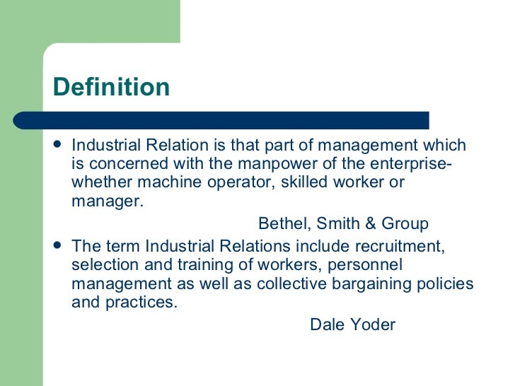 Industrial relations 2010