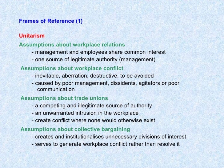 unitary theory of industrial relations