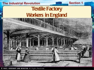Textile Factory Workers in England 