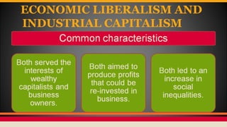 ECONOMIC LIBERALISM AND
INDUSTRIAL CAPITALISM
 