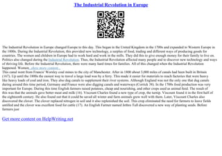 Industrial Revolution And European Imperialism | PDF