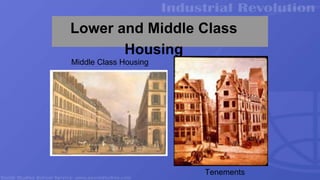 Lower and Middle Class
Housing
Tenements
Middle Class Housing
 