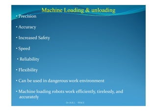 Industrial robotics- APPLICATIONS OF ROBOTS IN MANUFACTURING | PDF