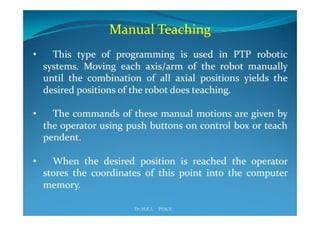 Industrial robotics -Robot programming