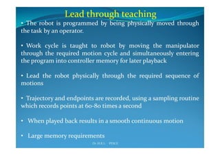 Industrial robotics -Robot programming