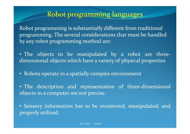 Industrial robotics -Robot programming | PPT