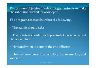 Industrial robotics -Robot programming