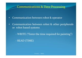 Industrial robotics -Robot programming