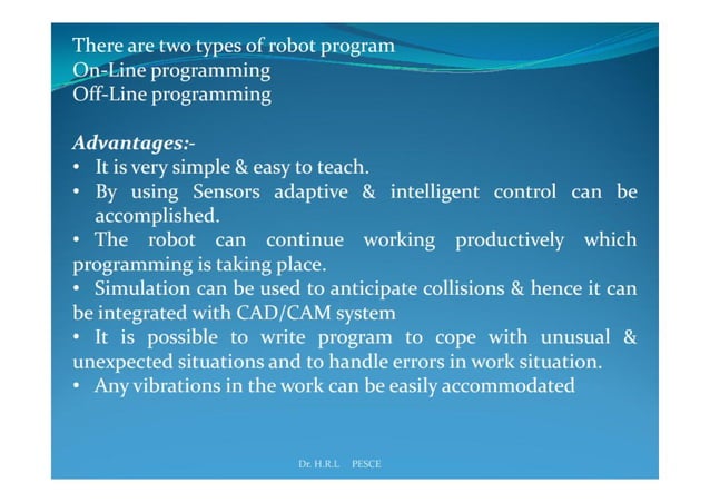 Industrial robotics -Robot programming | PDF | Programming Languages ...