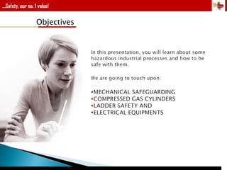 ...Safety, our no. 1 value!

Objectives

 