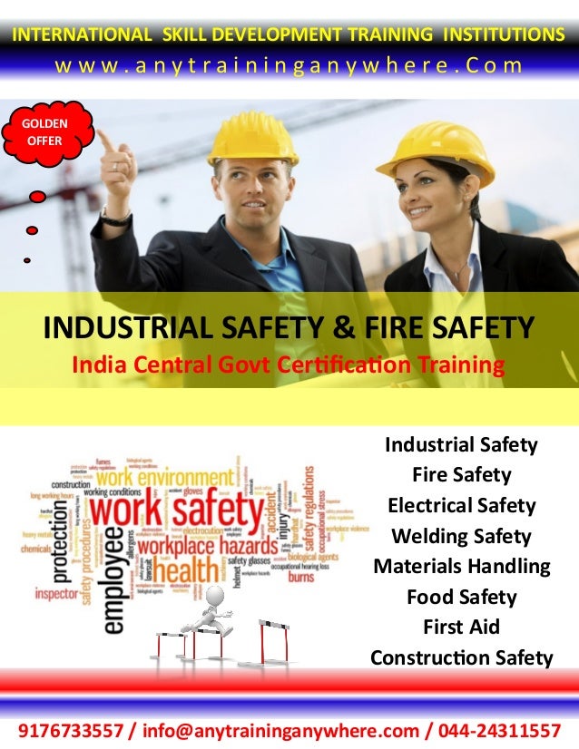 Industrial safety course, construction safety course, chemical safety