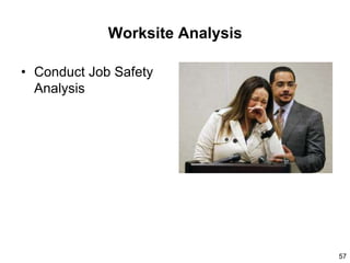 57
Worksite Analysis
• Conduct Job Safety
Analysis
 
