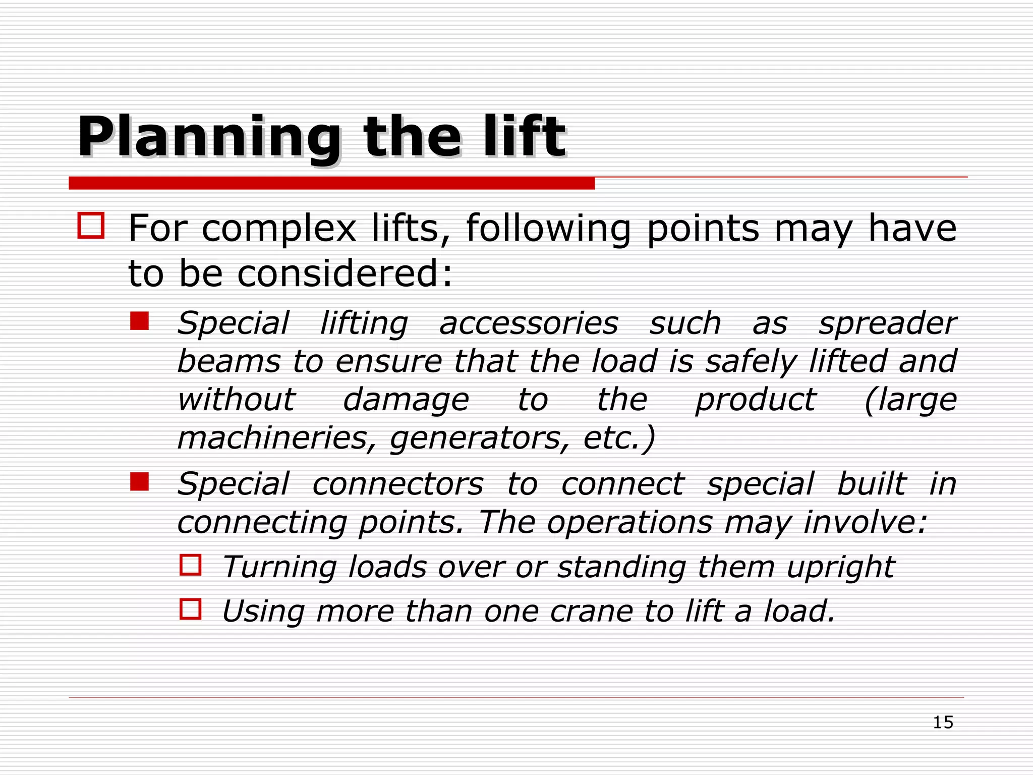 Industrial safety of lifting & procedure | PPT
