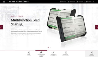 DOWNLOADSBROCHURES PRESENTATIONS SPEC SHEETSCASE STUDIES
GENSET
CONTROLS
SYNCHRONIZATION
&
LOADSHARE
CONTROL
AUTOMATIC
TRANSFER SWITCH
CONTROL
PROTECTION
RELAY CONTROLS
POWER
MANAGEMENT
SOLUTIONS
P O W E R M A N A G E M E N T
For synchronizing and load sharing generators and power systems, the Digital
Synchronizer and Load Controller (DSLC-2) and the Master Synchronizer and Load
Control (MSLC-2) simplify the integration and control of complex power systems
having multiple generators, utility feeds, and inter-tie breakers.
MSLC-2 / DSLC-2
Multifunction Load
Sharing.
 