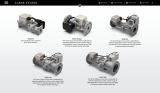 DOWNLOADSBROCHURES PRESENTATIONS SPEC SHEETSCASE STUDIESL A R G E E N G I N E
DIGITAL
CONTROLS
& SOFTWARE
AIR / FUEL /
EXHAUST
DELIVERY
MECHANICAL
GOVERNORS
COMBUSTION /
IGNITION
SYSTEM
INTEGRATION
Woodward’s TecJet™ valve is an electronic gas metering valve for single-point injection. Its
integrated sensors and electronics provide the correct gas flow under all specified conditions,
enabling the engine to run very lean with low emissions. TecJet’s ability to be used with a wide
range of gas qualities—from methane to landfill gas to coal gas—places it among the most
flexible and accurate gas metering devices on the market.
TECJET FUEL METERING
Mass Flow Control
Technologies.
MODELS
TECJET 37
37mm butterfly valve combined
with F-Series actuator.
TECJET 52 Gen 2
The TecJet 52 gas control valve is applicable for
stationary applications within a power range of
210–800 kW for low-BTU specialty gas and 500–
1500 kW for pipeline-quality natural gas.
TECJET 85
The TecJet 85 gas control valve is applicable for
stationary applications within a power range of 400–
1220 kW for low-BTU specialty gas and 800–1830 kW
for pipeline-quality natural gas..
TECJET 110
The TecJet 110 gas control valve is applicable for
stationary applications within a power range of 650–
2000 kW for low-BTU specialty gas and 1300–3000
kW for pipeline-quality natural gas.
TECJET 180
The TecJet 180 gas control valve is applicable for
stationary applications within a power range of
1900–5850 kW for low-BTU specialty gas and 3800–
8750 kW for pipeline-quality natural gas.
 