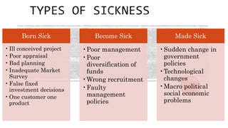 Sick Process Industrial sickness | PPTX