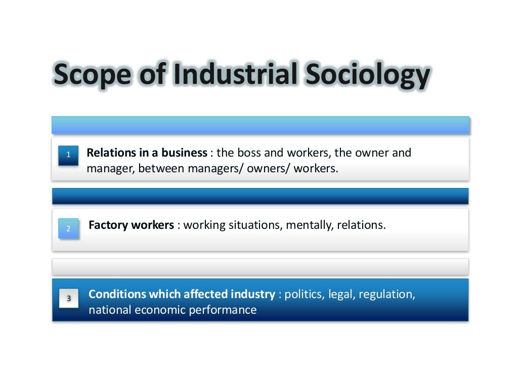 Industrial sociology 1