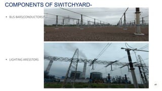• BUS BARS(CONDUCTORS)
• LIGHTING ARESSTORS
COMPONENTS OF SWITCHYARD-
41
 