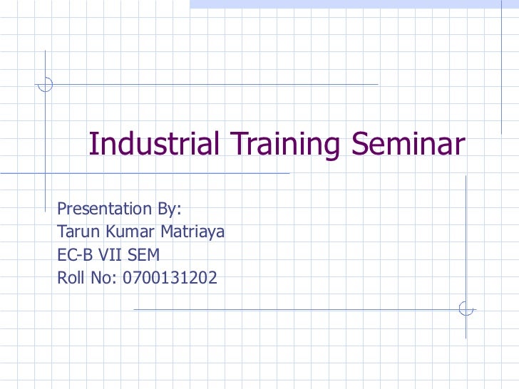 industrial training ppt