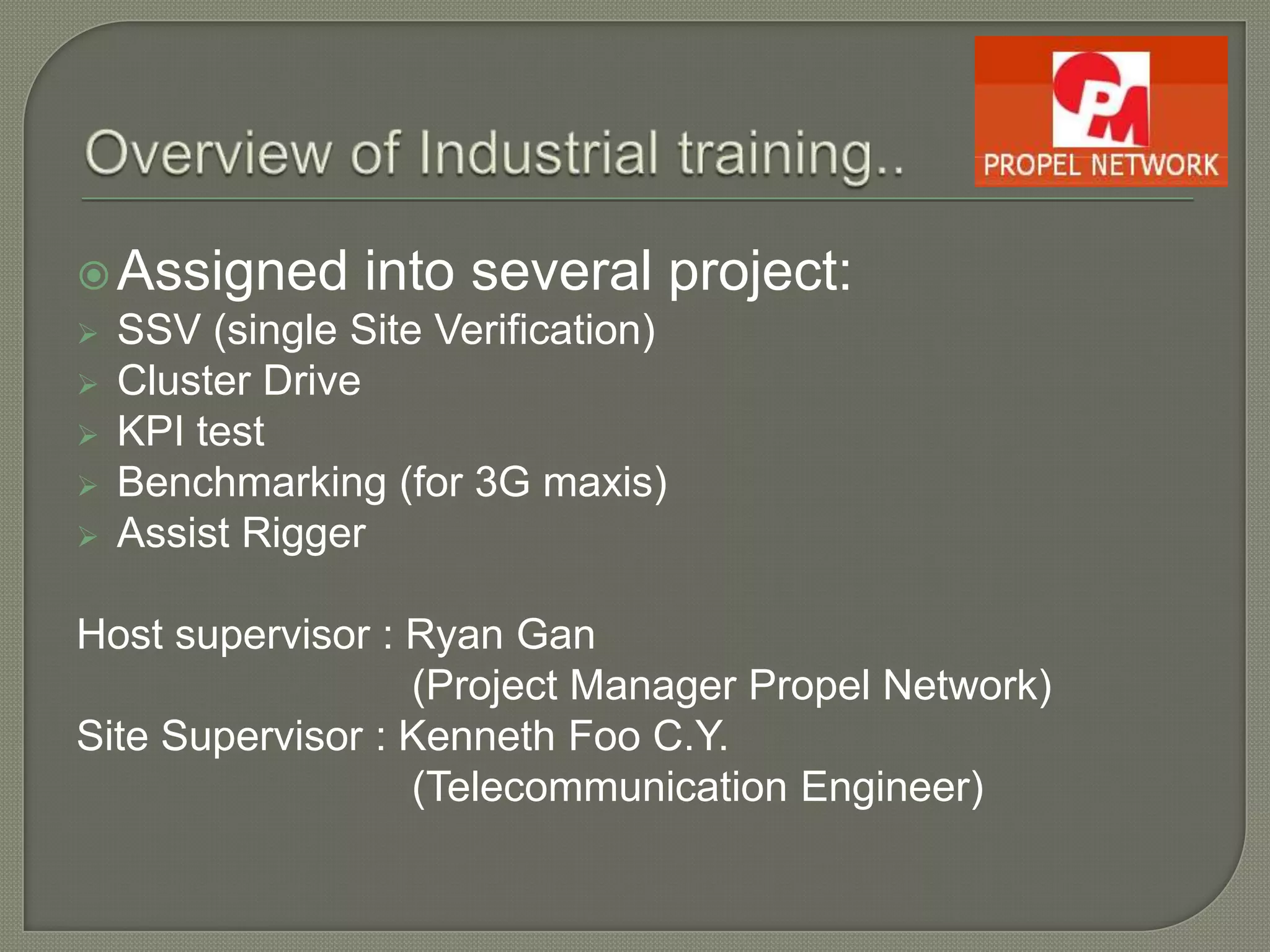 Industrial training presentation | PPTX