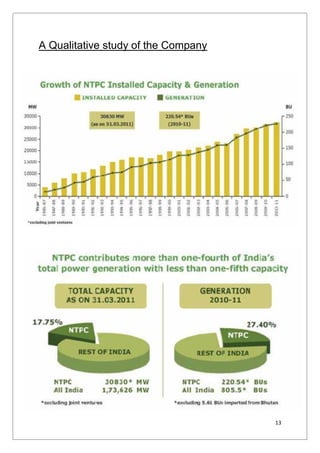 13
A Qualitative study of the Company
 