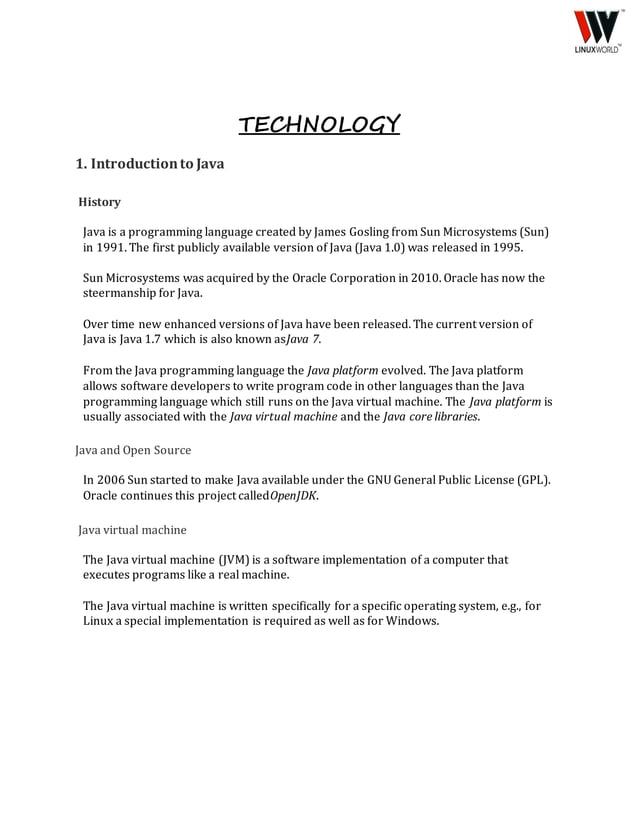 Industrial training report