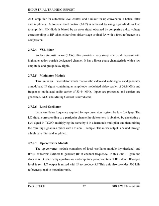 Industrial training report PDF