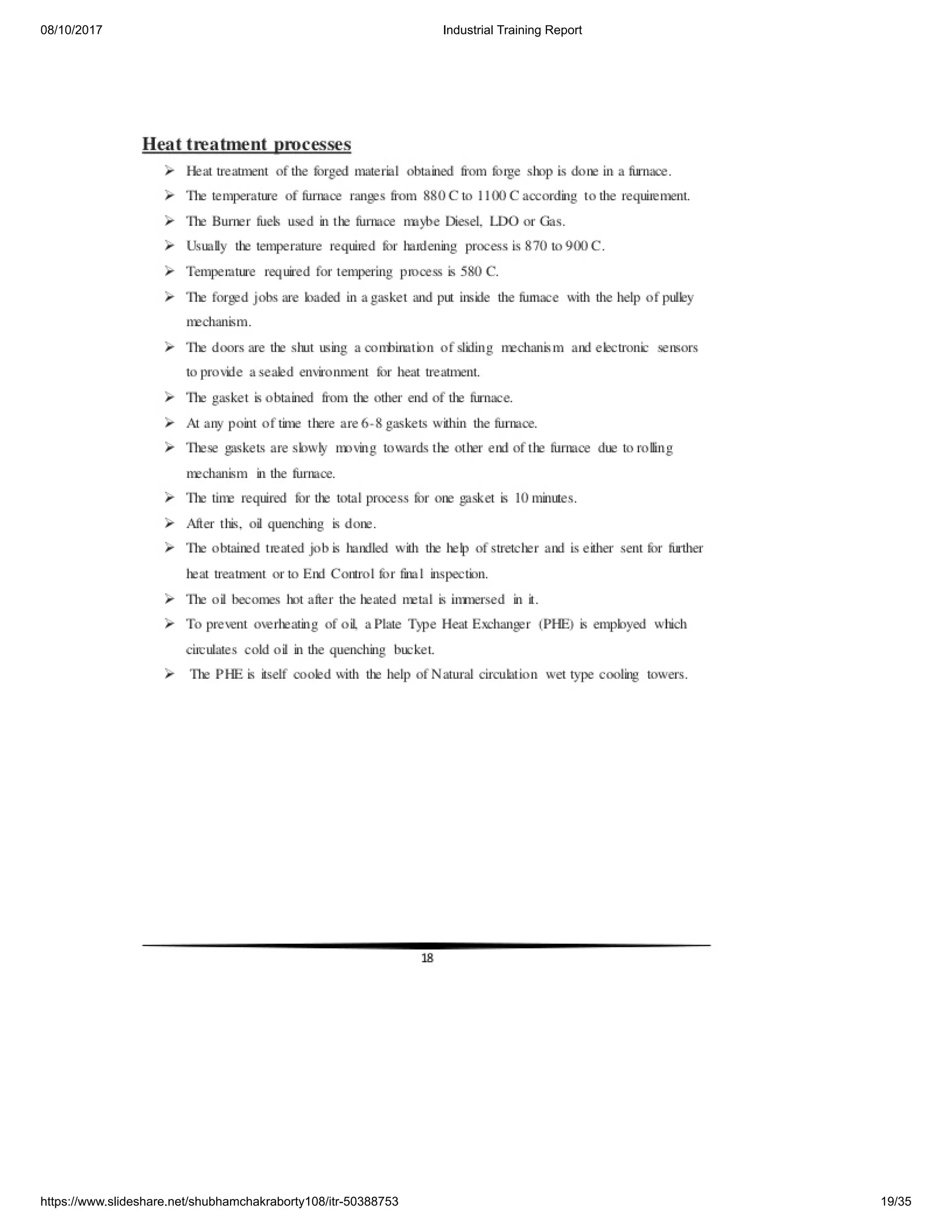 08/10/2017 Industrial Training Report
https://www.slideshare.net/shubhamchakraborty108/itr-50388753 19/35
 