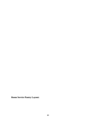 89
Room Service Pantry Layout:
 