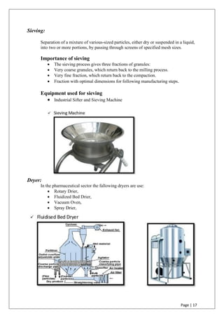 Under Seiving Sifter Process.pdf Industrial training report by sandeep jana | PDF