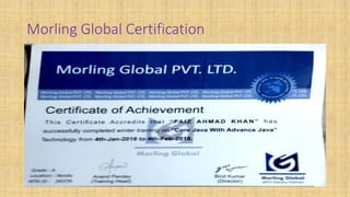 Morling Global Certification
 