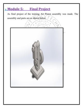 Industrial training solid works report by atharva mahalle (19 me001) | PDF