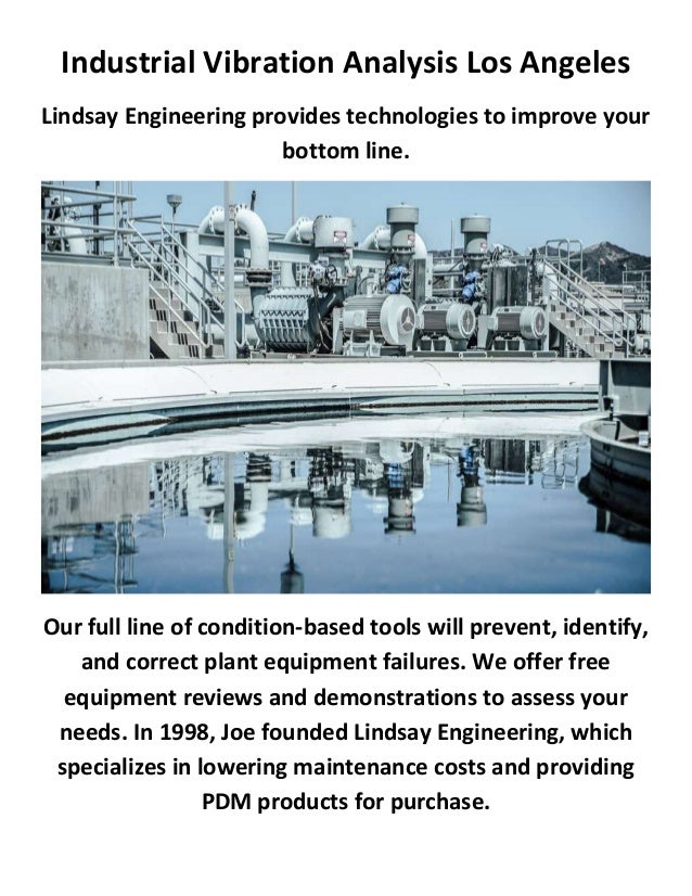 Lindsay Engineering Industrial Vibration Analysis in Los Angeles, CA